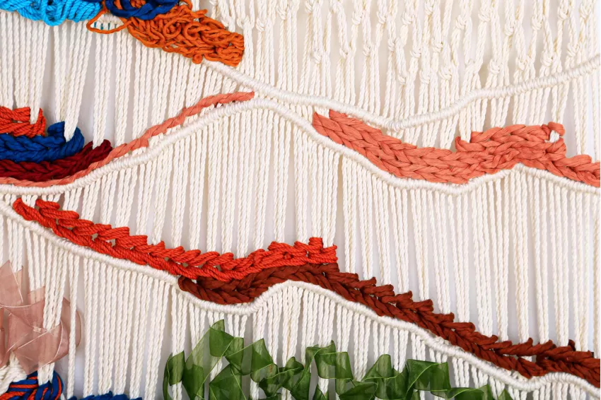 Colorful Macrame Wall Hanging Decor, Elegant Color Combination, Intricate Macrame Knotting Technique, Unique Design