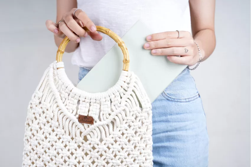 Túi Macrame Trắng