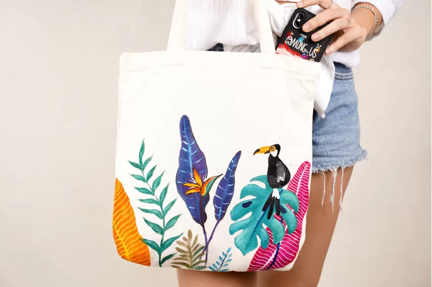 Hand-drawn Tote Bags, Tutu Bird