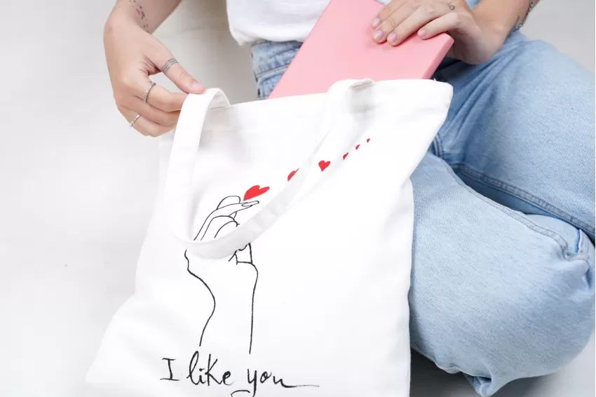 Hand-drawn Tote Bags I Like You