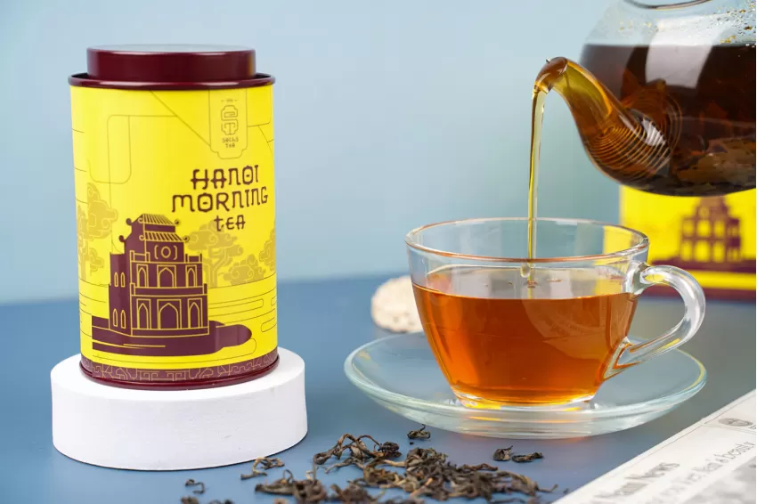 Hanoi Morning Tea, Green Tea Scented With Magnolia Flowers, Vietnamese Tea, Calming Tea, Tea Gifts, Vietnamese Gifts, 75Gr Box