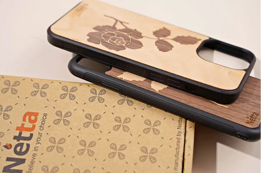Rose Wooden Phone Cases