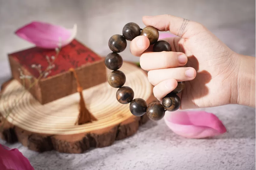 Agarwood Bracelets, Big Round Beads