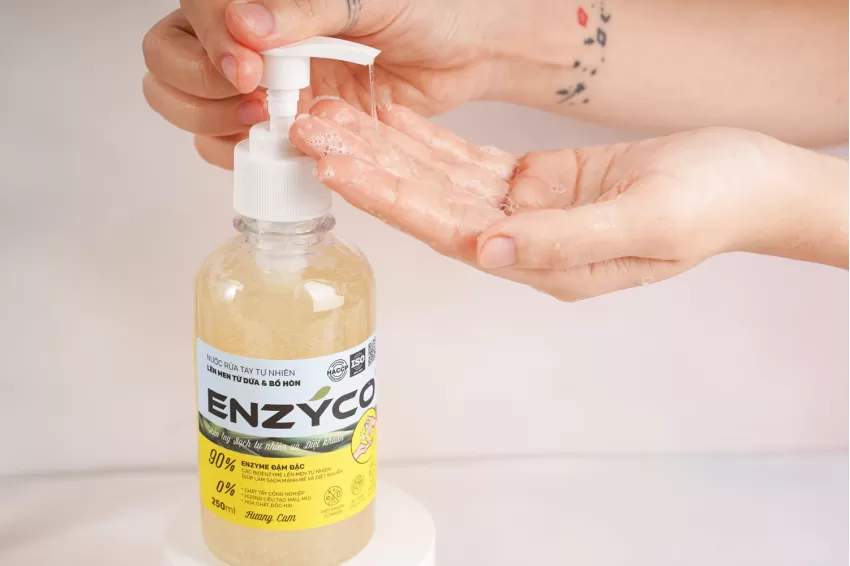 Bio-Hand Sanitizer, Hand Hygiene Maintenance, Biological Enzyme Ingredients, Non-Greasy, Moisturizes Skin, Refreshing Orange Scent