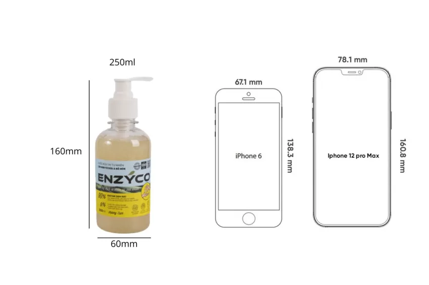 Nước Rửa Tay Sinh Học, Giữ Vệ Sinh Bàn Tay, Thành Phần Enzyme Sinh Học, Không Gây Nhờn Rít, Dưỡng Ẩm Cho Da, Hương Cam Thanh Mát