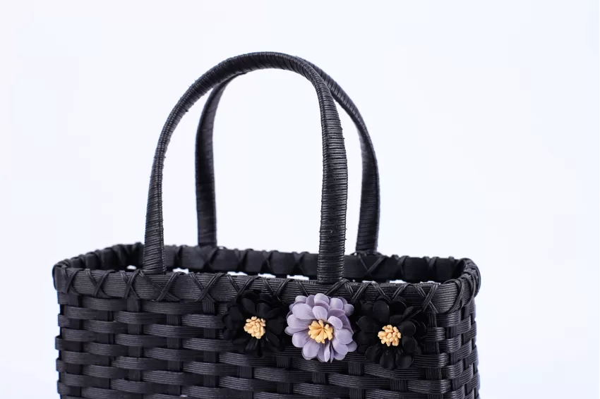 Craft Flower Woven Handbag