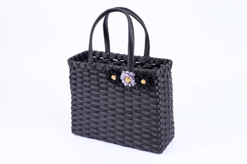 Craft Flower Woven Handbag