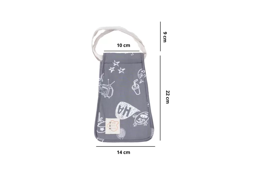 Trapezoid Shaped Cotton Bottle Holder, Smart and Versatile Design, Sturdy Handle, Spacious Pocket, Small Compartment