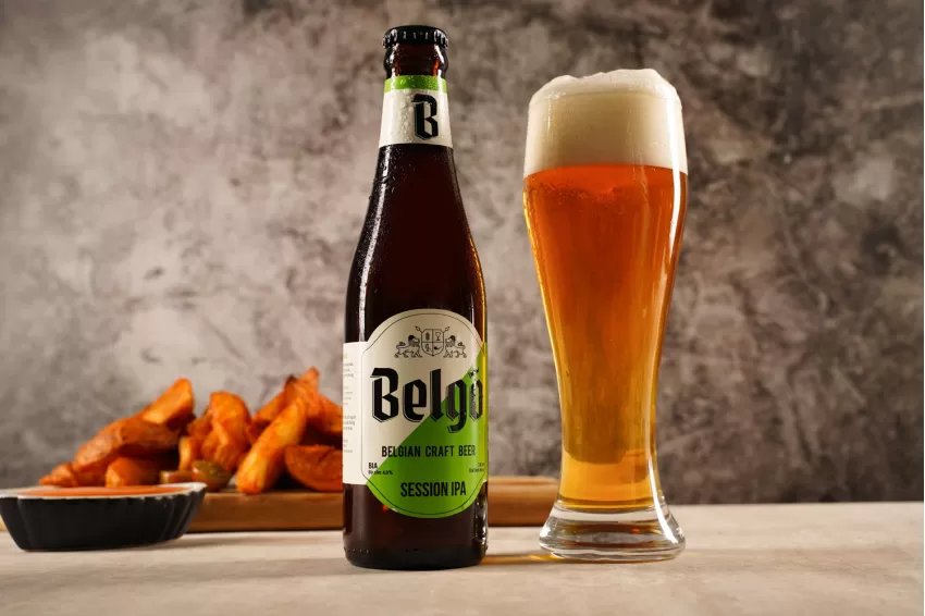 Bia Craft Belgo Session Ipa (40 Ibu), Hương Vị Kết Hợp Từ 5 Loại Hoa Bia, Phù Hợp Khi Dùng Kèm Các Món Phomai Hay Salad