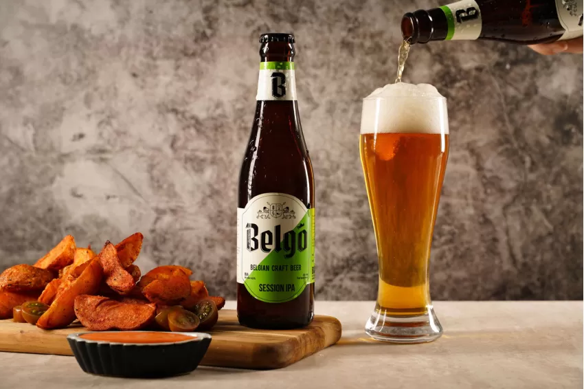 Bia Craft Belgo Session Ipa (40 Ibu), Hương Vị Kết Hợp Từ 5 Loại Hoa Bia, Phù Hợp Khi Dùng Kèm Các Món Phomai Hay Salad