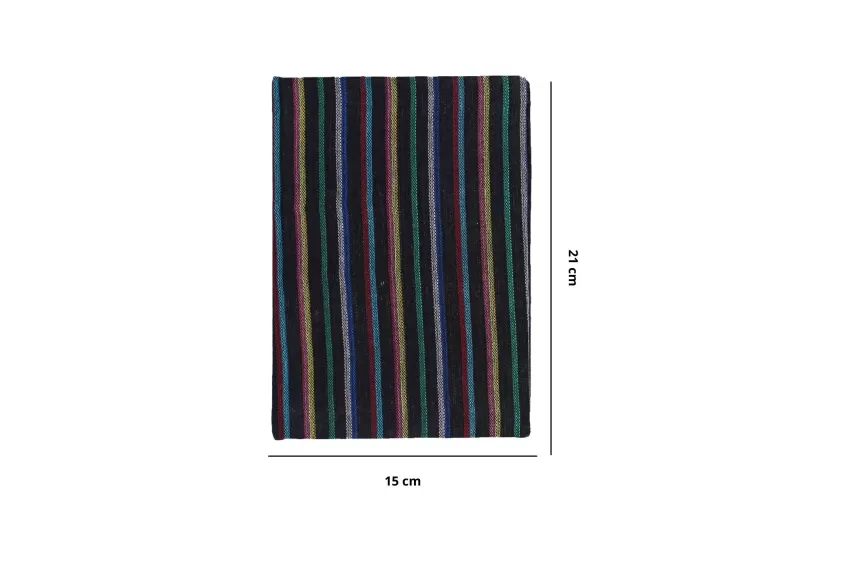 Notebook with Dyed Fabric Cover, A5 Size, Sturdy Fabric Cover, Colorfast, Eye-catching Design, Quality Paper Material, Study Note-taking