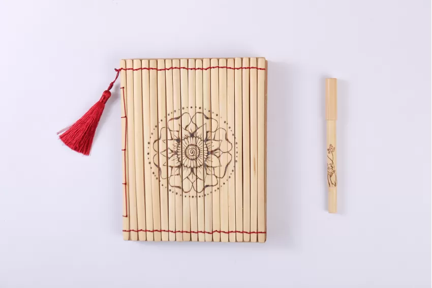 Mandala Bamboo Notebook (With Engraving Pen & Gift Box)