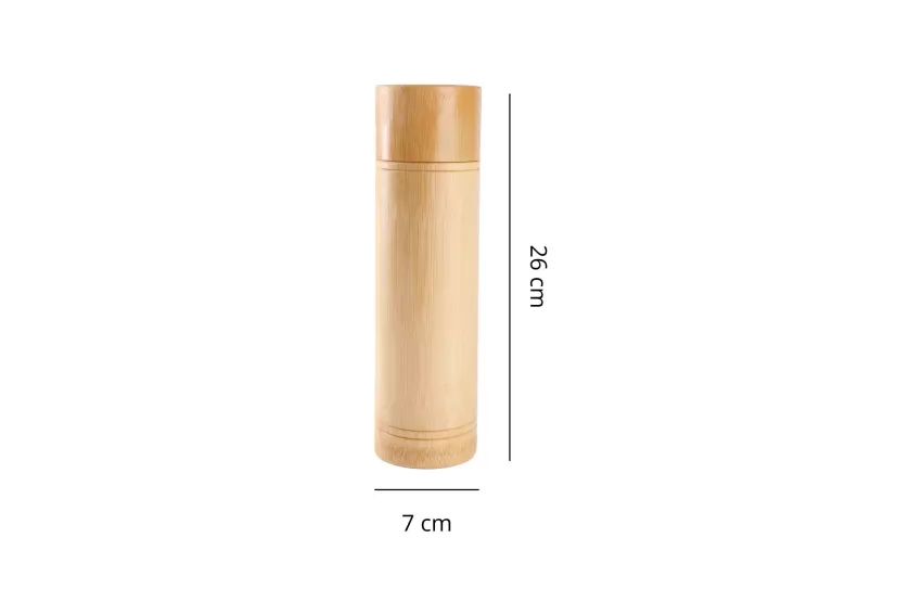 Bamboo Tumbler With High-quality Stainless Steel Inner Layer, Minimalist Design, Heat Retention, High Durability, Sustainable Product