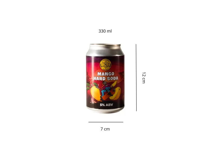 Hard Soda Vị Xoài, Nước Giải Khát Có Cồn, Nguyên Liệu Nhập Khẩu, Vị Chua Ngọt Đan Xen, Đậm Chất Nhiệt Đới