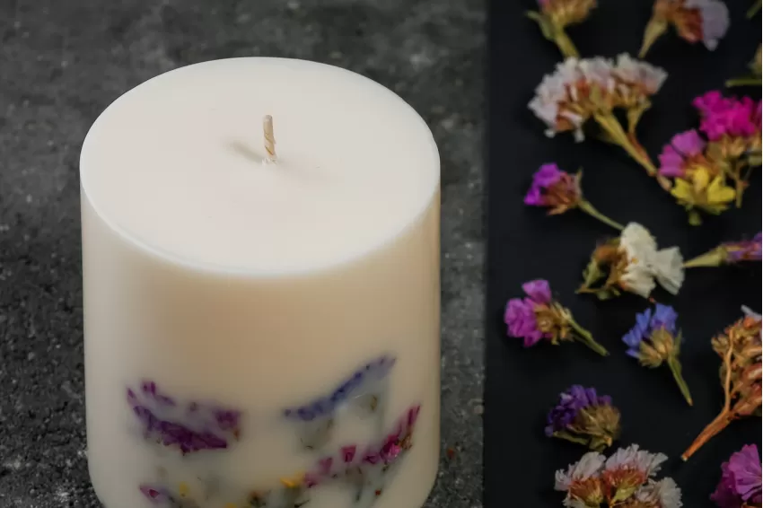 Scented Soy Candle Decorative Salem Flower