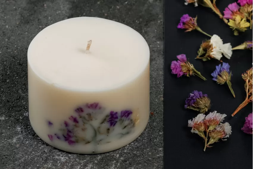 Scented Soy Candle Decorative Salem Flower