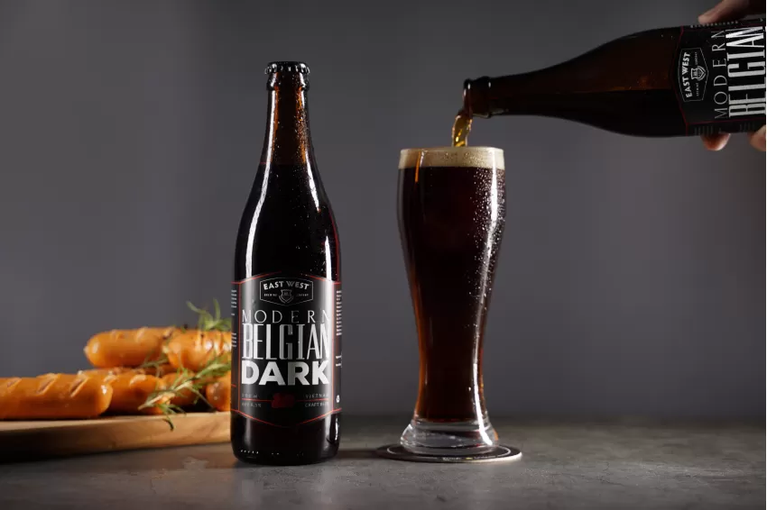 Bia Craft Modern Belgian Dark, Bia Được Ủ Thủ Công, Bia Craft Cao Cấp, Nguyên Liệu Thượng Hạnh, Vị Bia Bỉ Truyền Thống