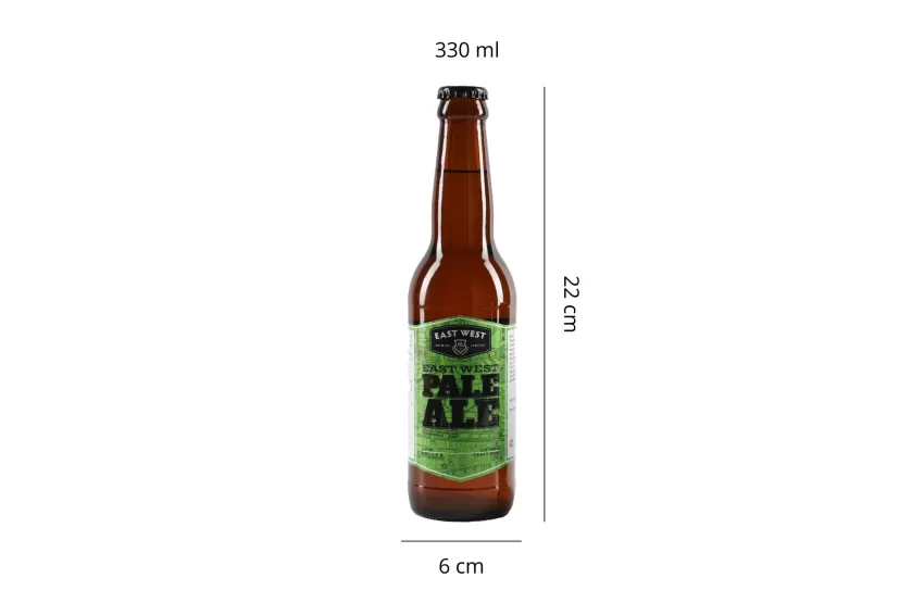 Bia Craft East West Pale Ale, Chai 330ml, Bia Craft Thủ Công, Bia Ủ Cao Cấp, Mùi Thơm Đặc Trưng, Vị Ngon Thuần Túy