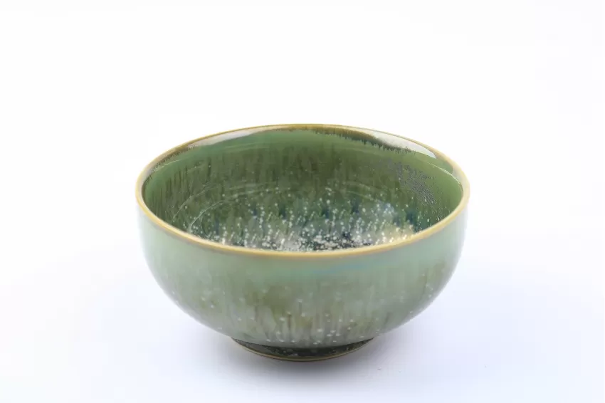 European Ceramic Bowl, Crystal Green Collection, Fire Glaze Ceramics, High Quality, Decoration, Vietnamese Ceramics, Gifts