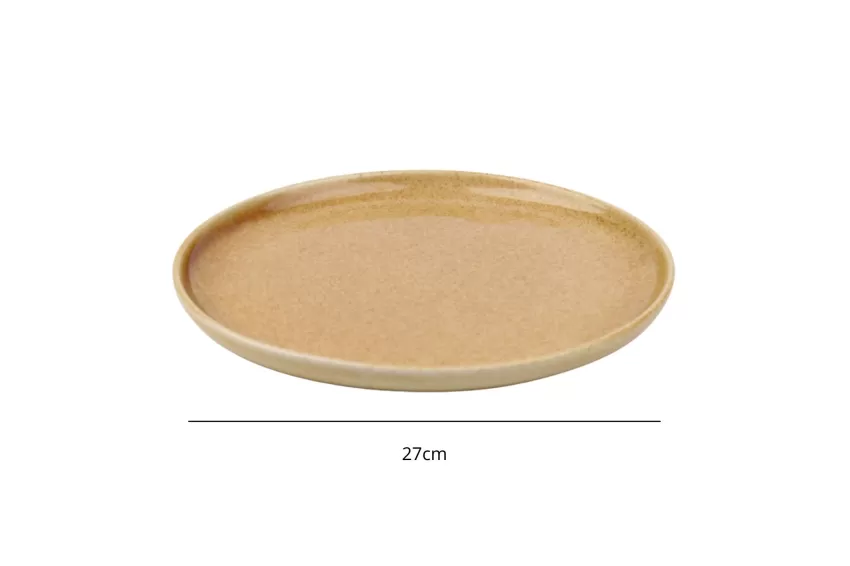 Ceramic Swedish Round Plate, Harvest Gold Collection