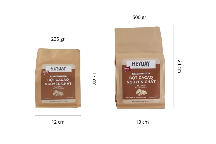 Bột Cacao Nguyên Chất Tự Nhiên, 22-24% Bơ Cacao