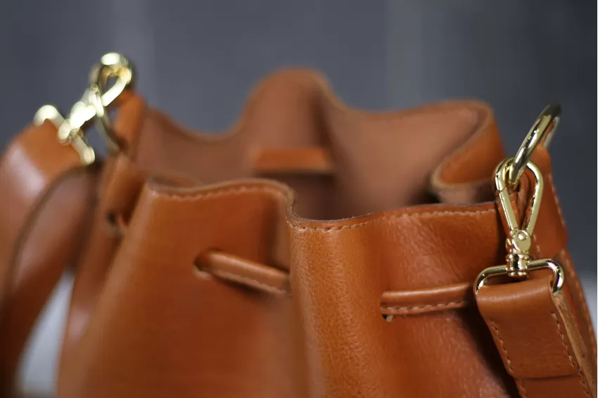 Soft Veg Bucket Bag, Camel Brown, Highly Versatile, Can Be Worn Over The Shoulder Or Crossbody, Matches Various Outfits