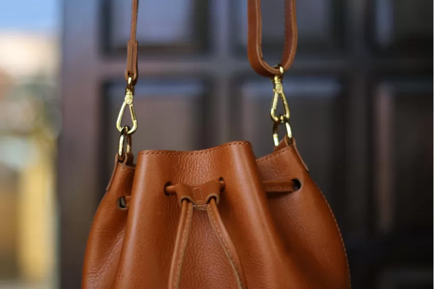 Soft Veg Bucket Bag, Camel Brown, Highly Versatile, Can Be Worn Over The Shoulder Or Crossbody, Matches Various Outfits