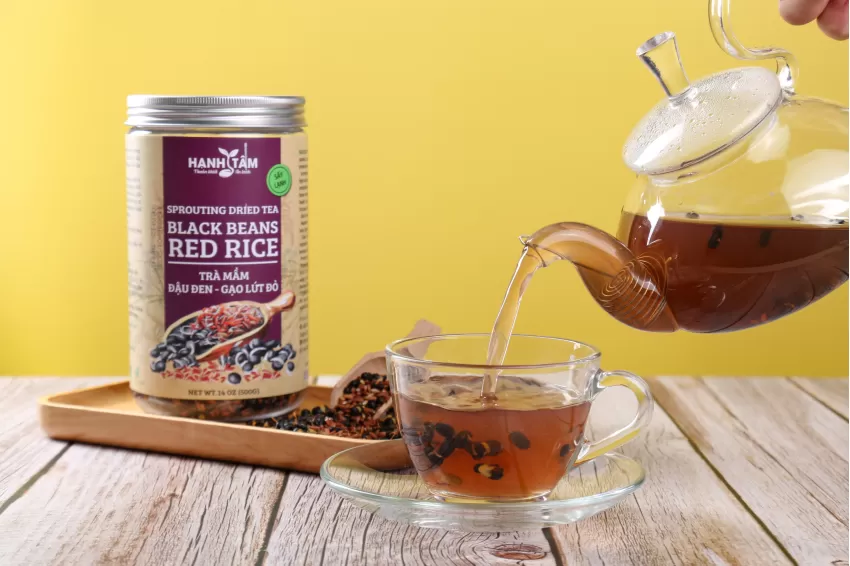Roasted Black Beans And Sprouted Red Rice Tea, Black Beans, Sprouts Tea, Tea For Health, Natural Ingredients, Good For Health, Local Ingredients