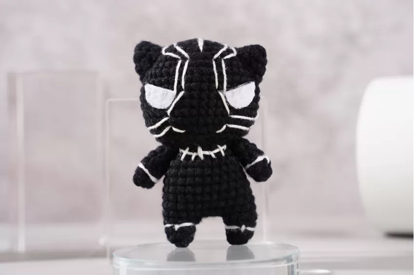Handmade Crochet Black Panther