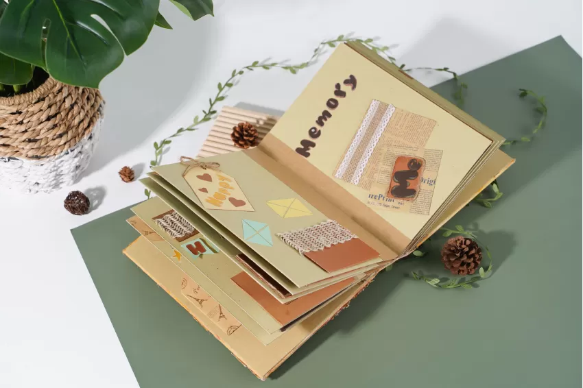 Album Ảnh Thủ Công Sư Tử (Scrapbook), Nét Đẹp Cổ Điển, Sổ Trang Trí Thủ Công, Bìa Dày Dặn, Dùng Lưu Giữ Hình Ảnh, Kỷ Niệm