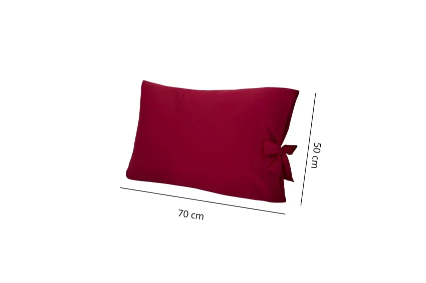 50 x 70cm Satin Silk Pillowcase With Bow Ties, Soft and Breathable Material, Meticulously Sewn Seams, High-Quality Pillow Cover