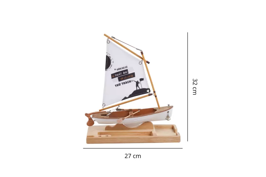 Lucky Paddles Sailboat Model C250.T7 With Art Silk Fabric Sail