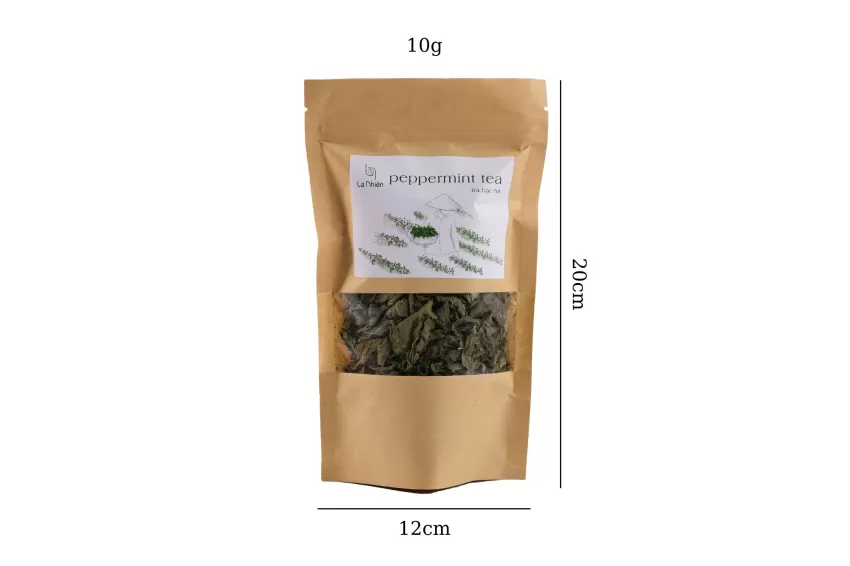 Mint Tea, Zip Bag of 10g, Naturally Refreshing Flavor, Mental Relaxation, Herbal Tea, Clean Ingredients, Sample Tea Pack