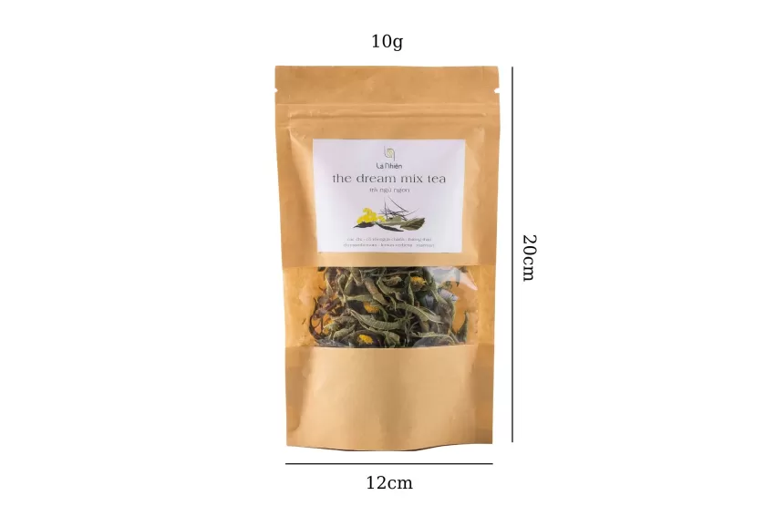 The Dream - Trà Ngủ Ngon, Túi Zip 10g, Trà An Thần, Trà Chống Lão Hóa, Nguyên Liệu Sạch, Quà Tặng Bạn Gái