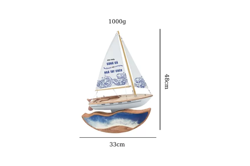 Lucky SailboatModel C300.T6 With Art Silk Fabric Sail