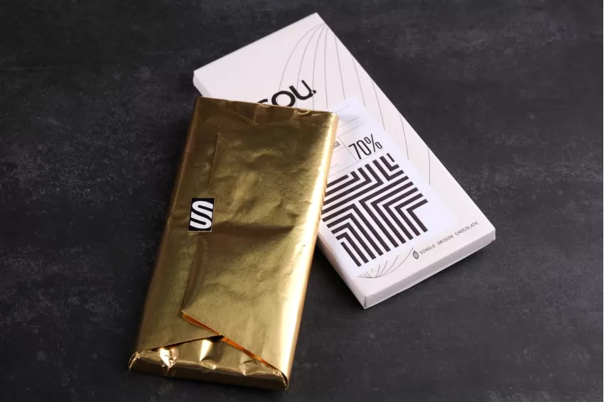 The Black Bar (70% Socola Đen), Chất Lượng Cao, Cacao Việt Nam, Trinitario, Socola Thủ Công Cao Cấp, Socola Nguyên Chát, Socola Đen