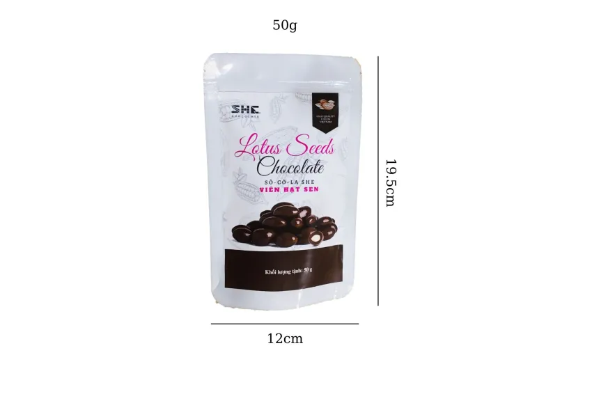 50g Lotus Seeds Chocolate, Zip Bag (Get 1 Fruit Chocolate Bar Free)