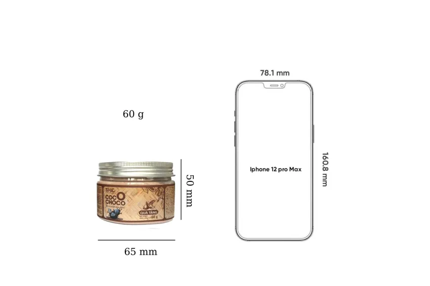 60g Coconut Chocolate Powder, Plastic Jar, Bitter-Sweet Chocolate With Creamy Coconut Flavor, High Cocoa Content, Irresistible Flavor