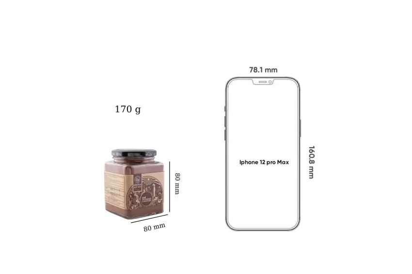 170g Pure Chocolate Powder, Glass Jar, Contains Dark Chocolate And Cocoa Mass, Elegant Glass Jar, Suitable For Gifting