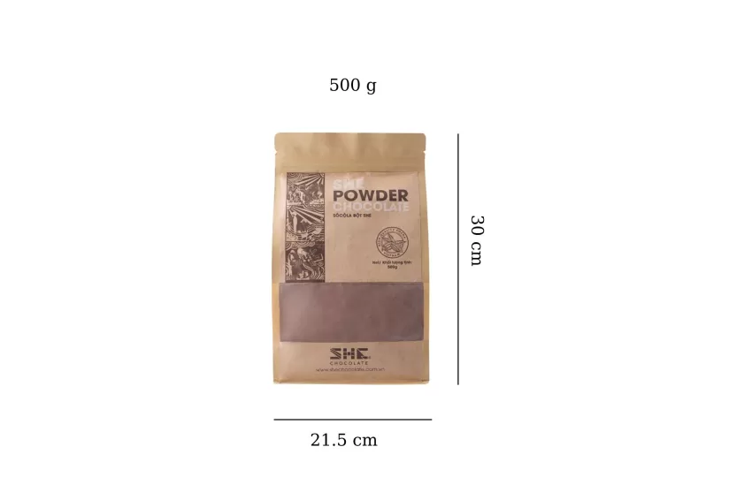 500g Pure Chocolate Powder, Zip Bag, Ideal For Beverage Mixing, Making Desserts, Health And Mood Benefits, Convenient Zip Bag