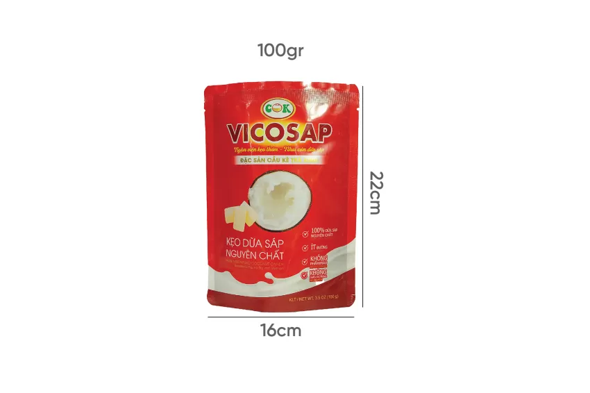 Kẹo Dừa Sáp Cacao, Đặc Sản Trà Vinh, Kẹo Ngọt Không Phẩm Màu, An Toàn Cho Trẻ Nhỏ, Món Ăn Vặt Thơm Ngon, Quà Tặng Gia Đình