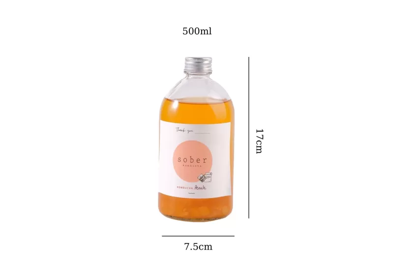 Kombucha Đào Tươi, Vị Trái Cây Mê Hoặc, Lợi Khuẩn Dồi Dào, Tốt Cho Tiêu Hóa, Trà Lên Men Thơm Ngọt, Quà Tặng Mùa Hè