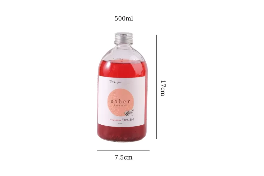 Kombucha Lựu Đỏ - Thức Uống Lên Men Tốt Cho Tiêu Hóa, Không Chất Bảo Quản, Tăng Cường Sức Khỏe, Quà Tặng Mùa Hè