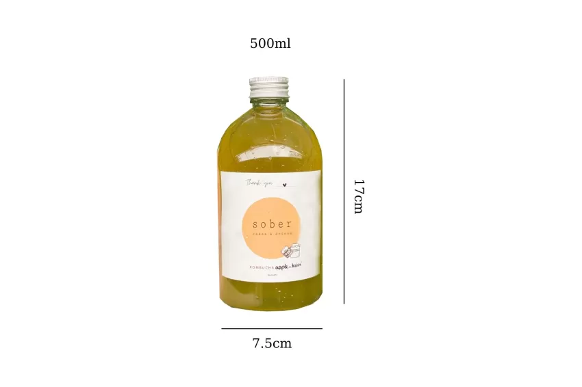 Kombucha Apple Kiwi - Hương Vị Chua Ngọt Tự Nhiên, Lợi Khuẩn Dồi Dào, Tốt Cho Hệ Tiêu Hóa, Quà Tặng Mùa Hè