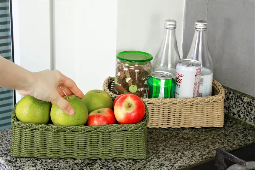 Beige Hand Woven Tray, Set of 3 Sizes, Recycled Product, Comes in 3 Different Sizes, Suitable for Various Needs, Cute Decorative Items