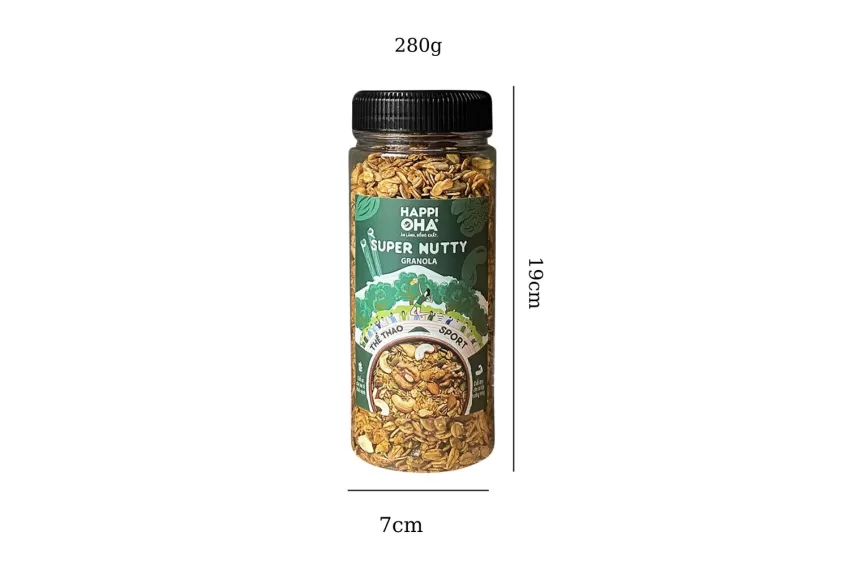 Super Nutty Granola, Sweet Nutty Flavor, No Dried Fruit, Super Nut Cereal, Diet-Supporting Granola, Naturally Sweet Granola