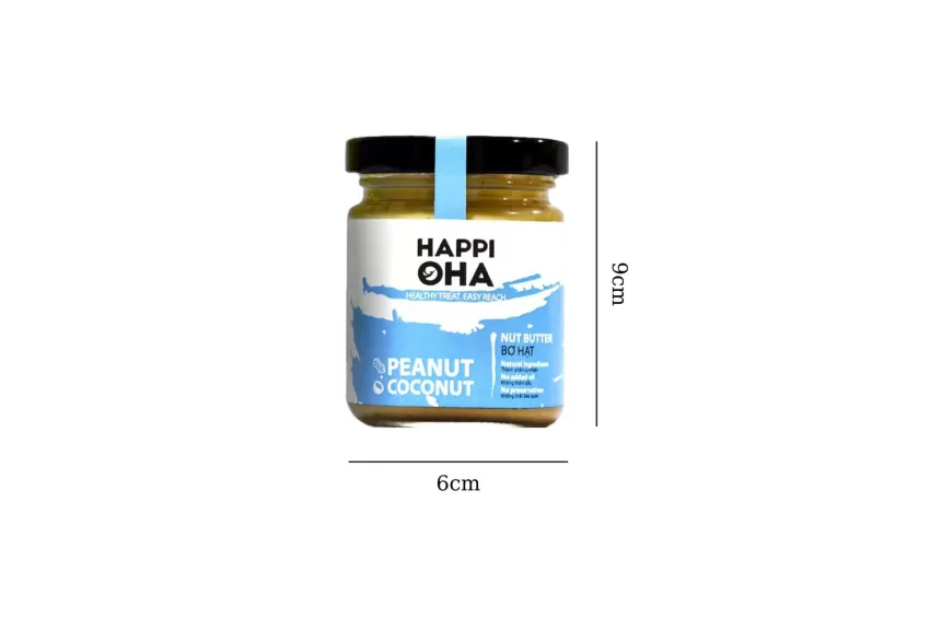 Peanut Coconut Butter - Bơ Đậu Phộng Dừa Happi Oha, Bơ Đậu Phộng Ăn Kiêng, Bơ Lạc Không Đường, Bơ Đậu Phộng Nguyên Chất, Thực Phẩm Chay