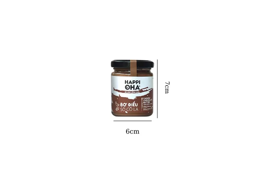 Cashew Chocolate Butter - Bơ Điều Socola 100g Happi Oha, Bơ Socola Hạt Điều, Bơ Hạt Điều Ăn Kiêng, Ba Hạt Điều Có Hạt, Bơ Hạt Điều Healthy