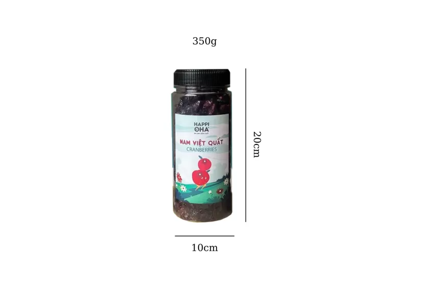 Dried Cranberries - Nam Việt Quất Happi Oha, Trái Cây Sấy, Hoa Quả Sấy Không Đường, Nam Việt Quất Sấy Khô