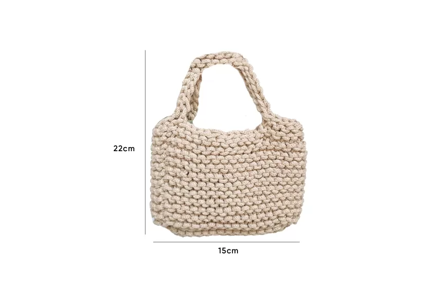 Kof.ii Crochet Bag, Cute and Compact Design, Soft Material, Minimalist Color, Exquisite Crochet Technique, Suitable for Various Styles